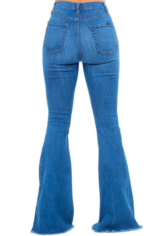 Bell Bottom Jean with Pink Ribbon detail - Shop Style & More | Fresh Looks, Everyday Deals & Free Shipping