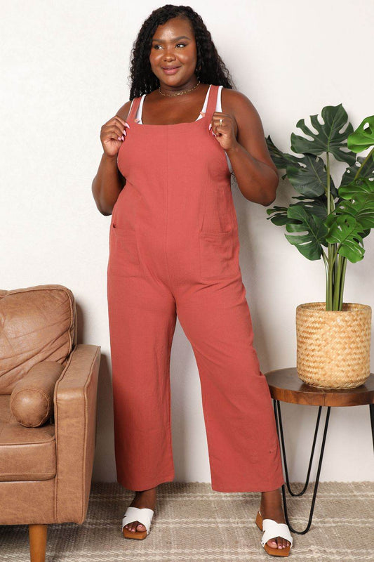 Perfee Wide Leg Overalls with Front Pockets - Shop Style & More | Fresh Looks, Everyday Deals & Free Shipping
