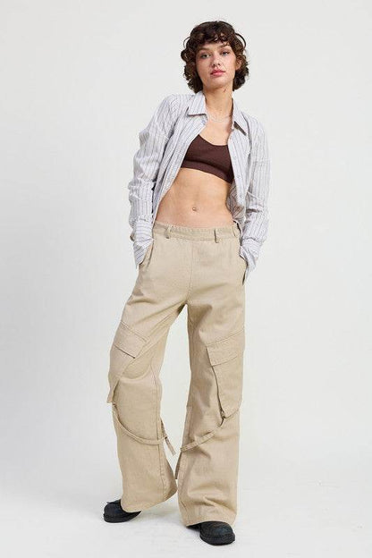 CARGO PANTS WITH POCKET DETAIL - Shop Style & More | Fresh Looks, Everyday Deals & Free Shipping