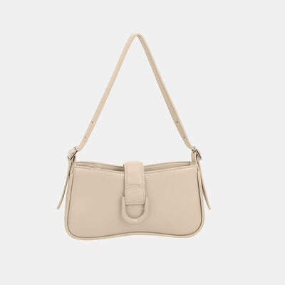 David Jones PU Leather Shoulder Bag Taupe One Size Bags