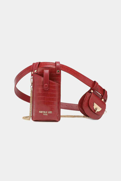 Nicole Lee USA Aurelia Belt Bag Red One Size Bags