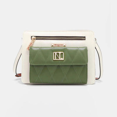 Nicole Lee USA Color Block Crossbody Bag Green One Size Bags