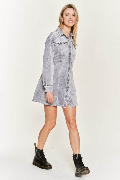 WASHED CORDUROY MINI DRESS JJD5006 - Shop Style & More | Fresh Looks, Everyday Deals & Free Shipping