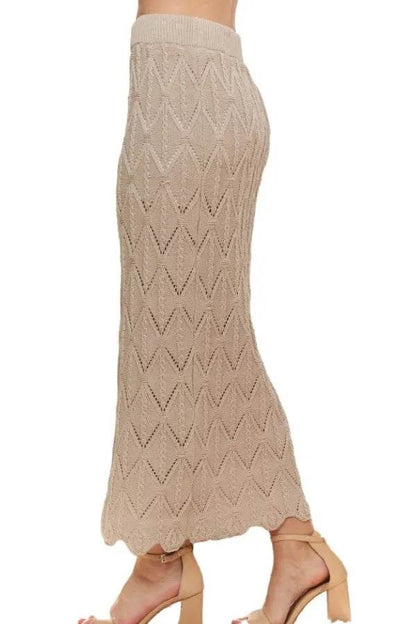 ADORA Scallop Trim Detail Knit Skirt - Shop Style & More | Fresh Looks, Everyday Deals & Free Shipping