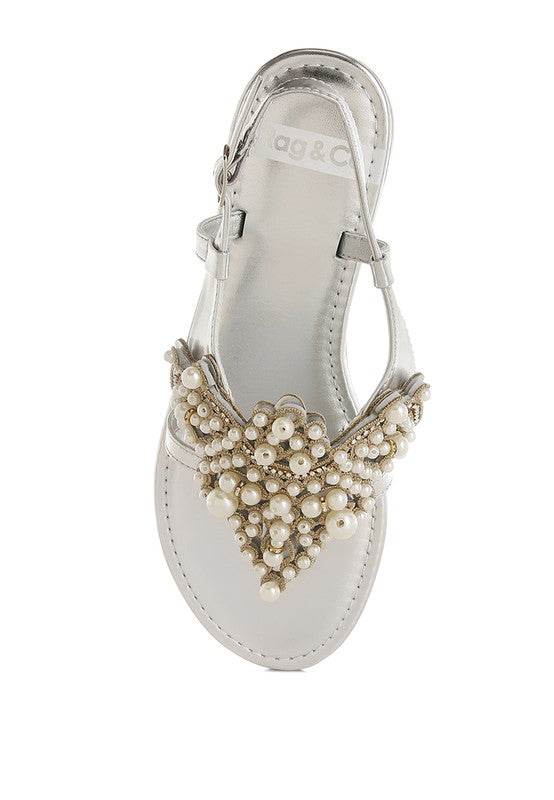Opazie Metallic Pearl Embellished Flats - Shop Style & More | Fresh Looks, Everyday Deals & Free Shipping