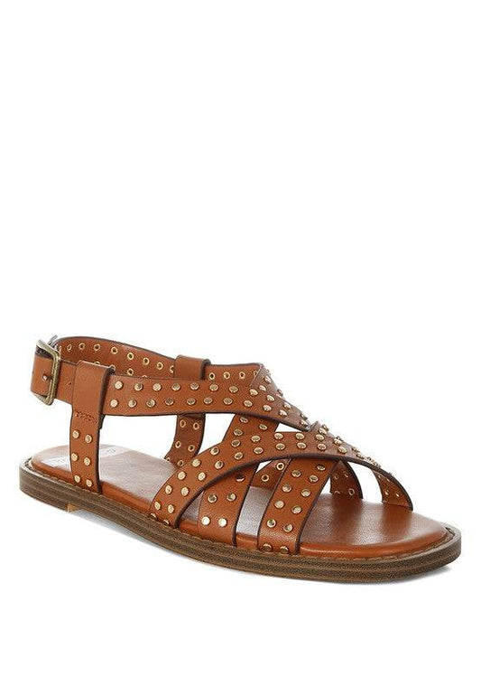 Anemone Studded Flat Gladiator Sandals - Shop Style & More | Fresh Looks, Everyday Deals & Free Shipping
