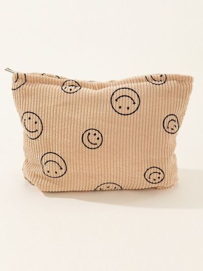 Zenana Corduroy Smile Clutch Bag Tan One Size Bags