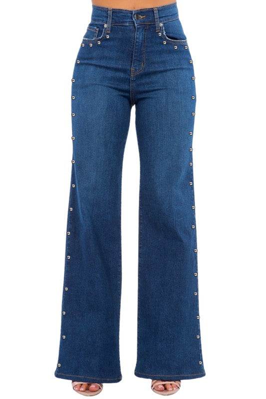 Olivia Studded Wide Leg Jean - Shop Style & More | Fresh Looks, Everyday Deals & Free Shipping