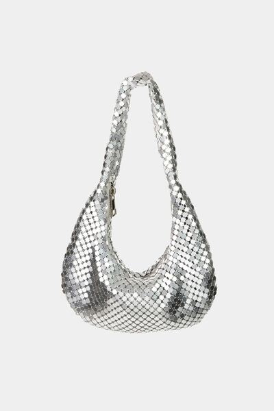 Fame Sequin Disc Handbag Silver One Size Bags