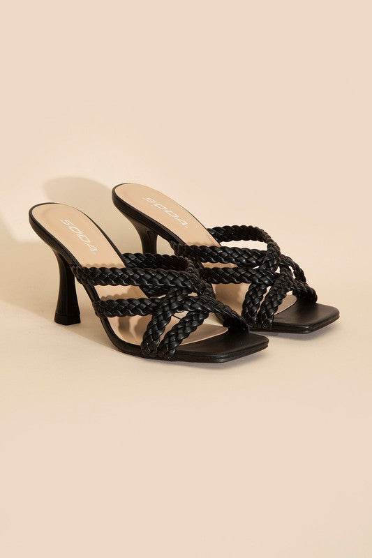 KELLAN-S Double Cross Braided Heels - Shop Style & More | Fresh Looks, Everyday Deals & Free Shipping