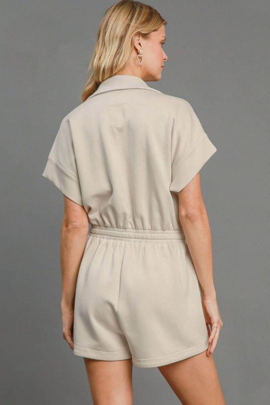 Umgee Full Size Half Sleeve Dolman Sleeved Romper Plus Size - Shop Style & More | Fresh Looks, Everyday Deals & Free Shipping