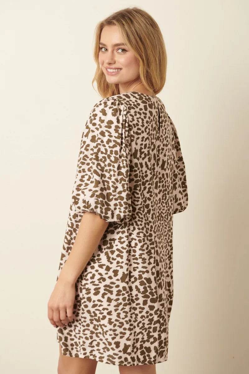Mittoshop Animal Print Puff Sleeve Mini Dress - Shop Style & More | Fresh Looks, Everyday Deals & Free Shipping