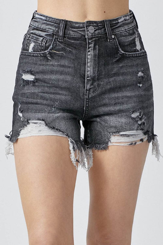 RISEN Full Size High Rise Distressed Denim Shorts - Shop Style & More | Fresh Looks, Everyday Deals & Free Shipping