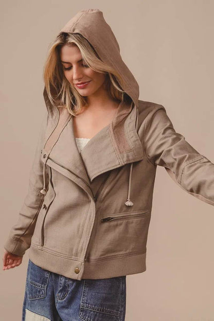 BiBi Textured Woven Rider Jacket - Shop Style & More | Fresh Looks, Everyday Deals & Free Shipping