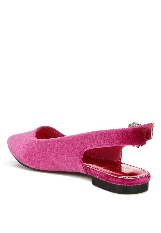 Dolan Velvet Slingback Flat Sandals - Shop Style & More | Fresh Looks, Everyday Deals & Free Shipping