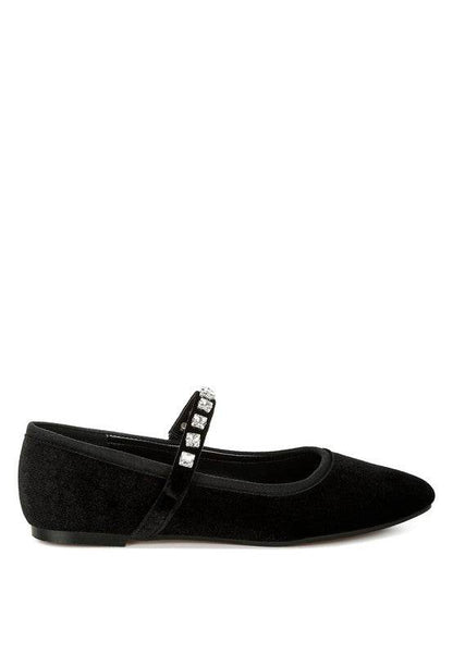 Aralia Velvet Mary Jane Ballerinas - Shop Style & More | Fresh Looks, Everyday Deals & Free Shipping