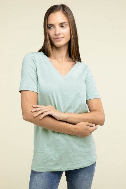 Cotton V-Neck Short Sleeve T-Shirts - Shop Style & More | Fresh Looks, Everyday Deals & Free Shipping