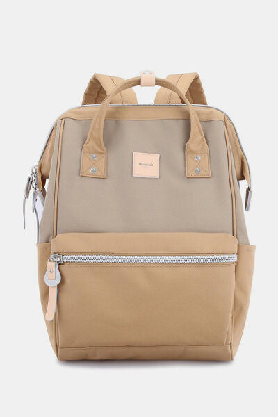 Himawari Water Resistant Canvas Backpack Bag with Side Pockets Camel Khaki One Size Bags