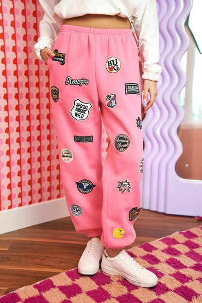 Hight waist Multi Patches Jogger Pants JBJ1022 - Shop Style & More | Fresh Looks, Everyday Deals & Free Shipping