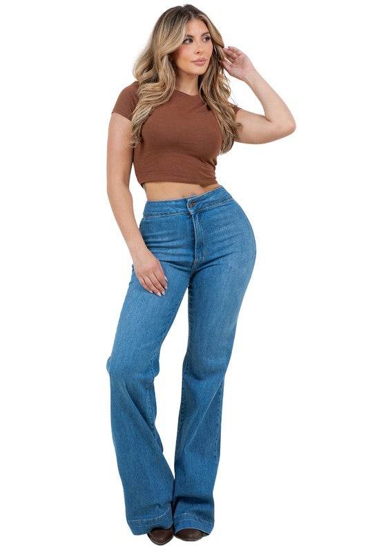 Harley Wide Leg Med Blue- Inseam 34 - Shop Style & More | Fresh Looks, Everyday Deals & Free Shipping
