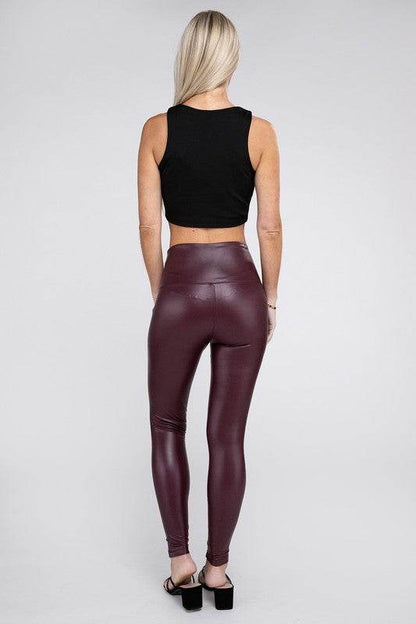 High Rise Faux Leather Leggings - Shop Style & More | Fresh Looks, Everyday Deals & Free Shipping