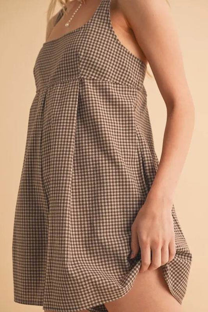 Aemi+Co Plaid Square Neck Romper - Shop Style & More | Fresh Looks, Everyday Deals & Free Shipping