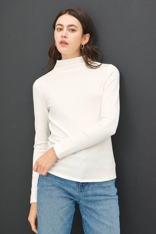 Be Cool Mock Neck Long Sleeve T-Shirt - Shop Style & More | Fresh Looks, Everyday Deals & Free Shipping