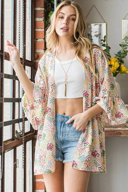 Heimish Full Size Multi Color Floral Open Cardigan Plus Size - Shop Style & More | Fresh Looks, Everyday Deals & Free Shipping