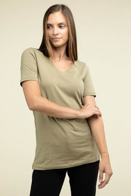 Cotton V-Neck Short Sleeve T-Shirts - Shop Style & More | Fresh Looks, Everyday Deals & Free Shipping