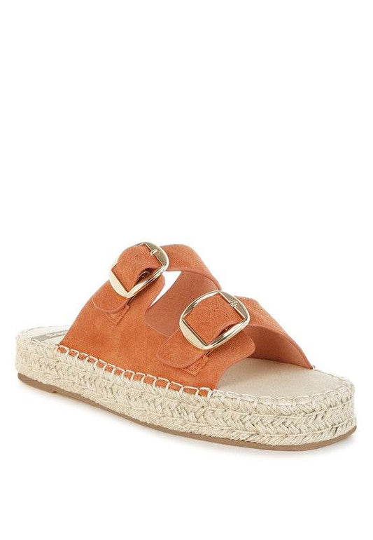 Kuopa Genuine Soft Leather Espadrille Flatform - Shop Style & More | Fresh Looks, Everyday Deals & Free Shipping