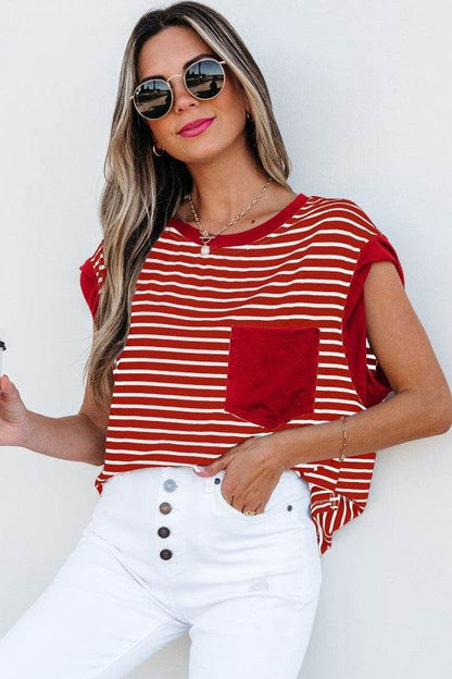 Annika Stripe Round Neck Tank Top - Shop Style & More | Fresh Looks, Everyday Deals & Free Shipping