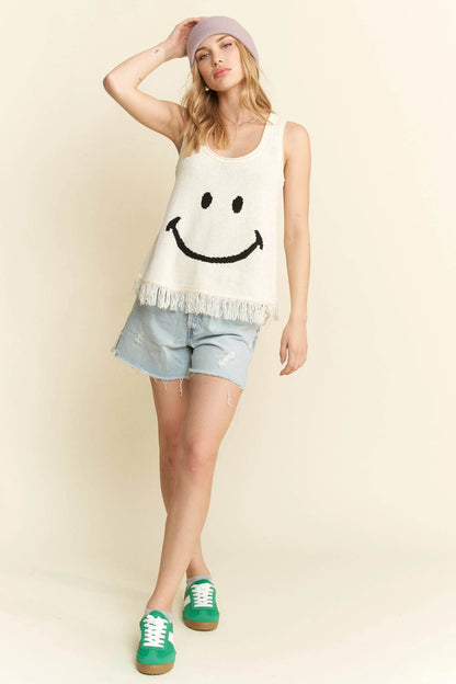 Jade By Jane Full Size Smiley Fringe Hem Tank Plus Size - Shop Style & More | Fresh Looks, Everyday Deals & Free Shipping