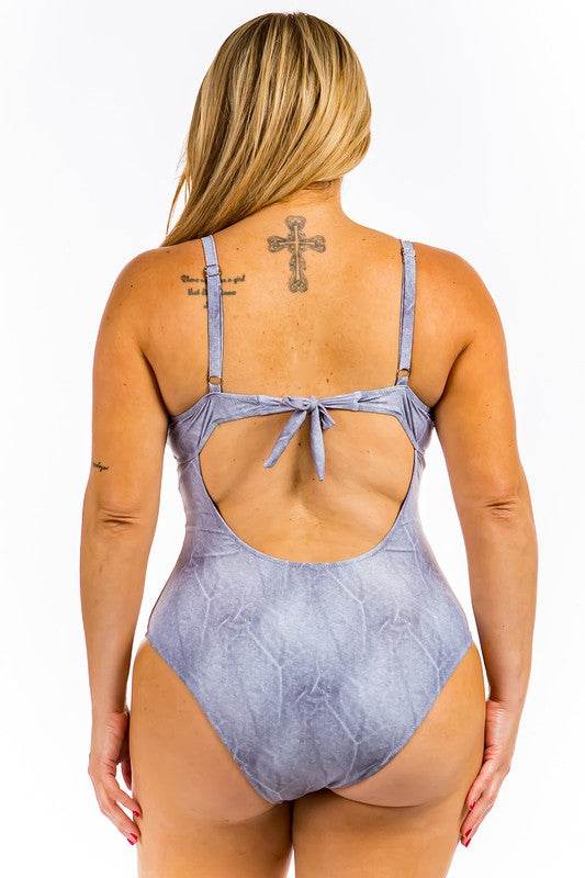 One Piece Buckle Belt embellish Denim Swimsuit - Shop Style & More | Fresh Looks, Everyday Deals & Free Shipping