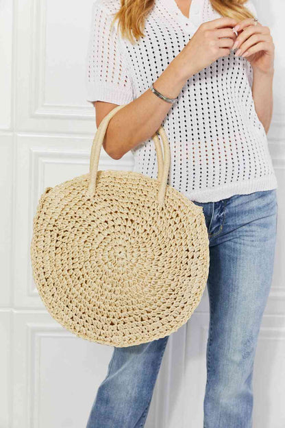 Justin Taylor Beach Date Straw Rattan Handbag in Ivory Ivory One Size Bags