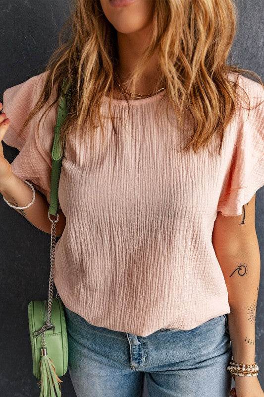 Sabrina Tiered Ruffled Short Sleeve Blouse - Shop Style & More | Fresh Looks, Everyday Deals & Free Shipping