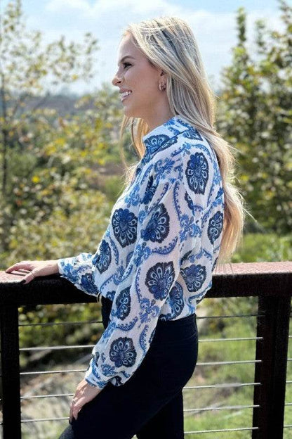 Mila Pattern Button Top - Shop Style & More | Fresh Looks, Everyday Deals & Free Shipping