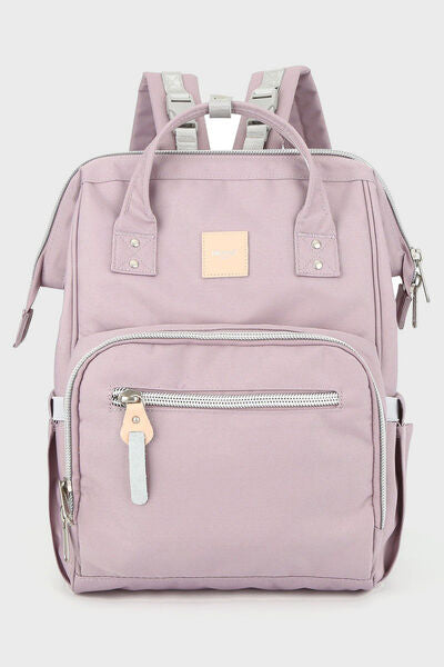 Himawari Waterproof Canvas Backpack Bag with Side Pockets Lavender One Size Bags