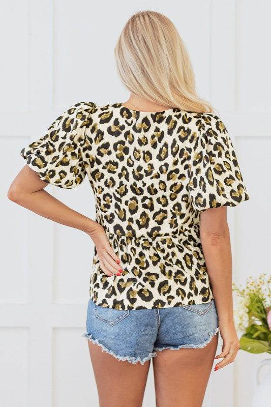 Catherine Bubble Sleeve Peplum Blouse - Shop Style & More | Fresh Looks, Everyday Deals & Free Shipping
