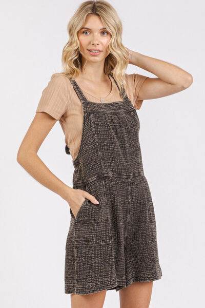 Mittoshop Textured Knotted Overalls with Wide Strap Design - Shop Style & More | Fresh Looks, Everyday Deals & Free Shipping