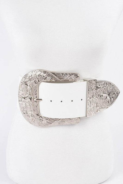 Plus Size Engraved Buckle Oversize Statement Belt - Shop Style & More | Fresh Looks, Everyday Deals & Free Shipping