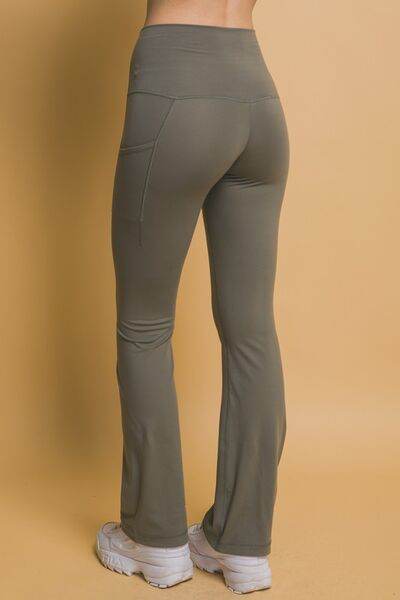Love Tree High Waist Flare Active Leggings with Side Pockets - Shop Style & More | Fresh Looks, Everyday Deals & Free Shipping