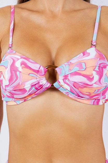 TWO PIECE FLORAL PRINTS O RING BIKINI - Shop Style & More | Fresh Looks, Everyday Deals & Free Shipping