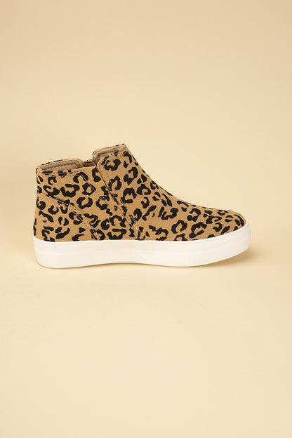 Route-S High Top Leopard Sneakers Sneakers