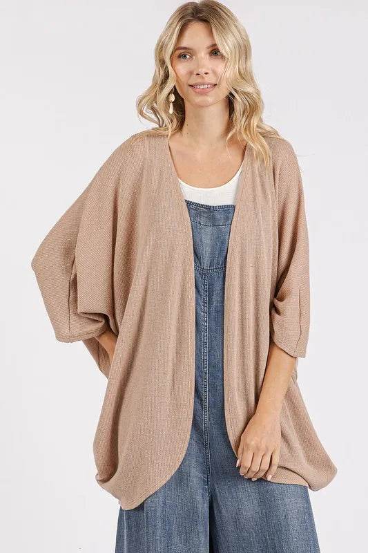 Mittoshop Open Front Batwing Sleeve Cardigan - Shop Style & More | Fresh Looks, Everyday Deals & Free Shipping