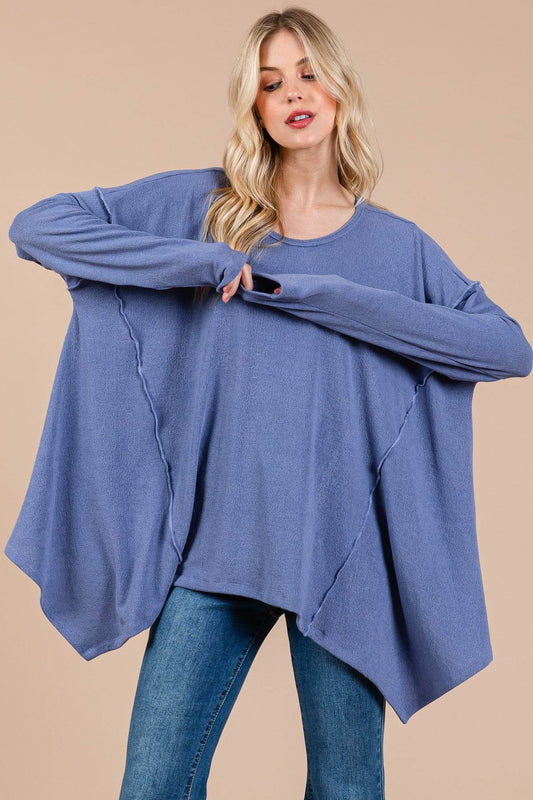 Ces Femme Asymmetrical Long Sleeve top - Shop Style & More | Fresh Looks, Everyday Deals & Free Shipping