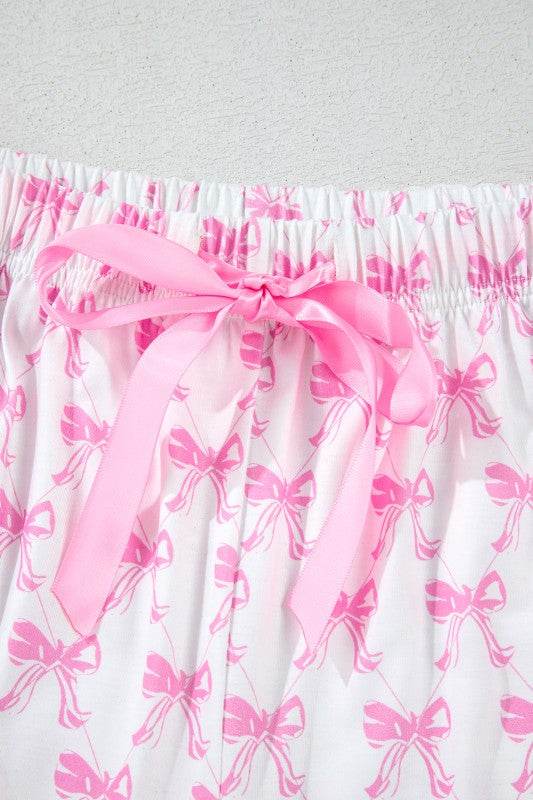Pink Short Sleeve and Ruffled Shorts Pajama Set - Shop Style & More | Fresh Looks, Everyday Deals & Free Shipping